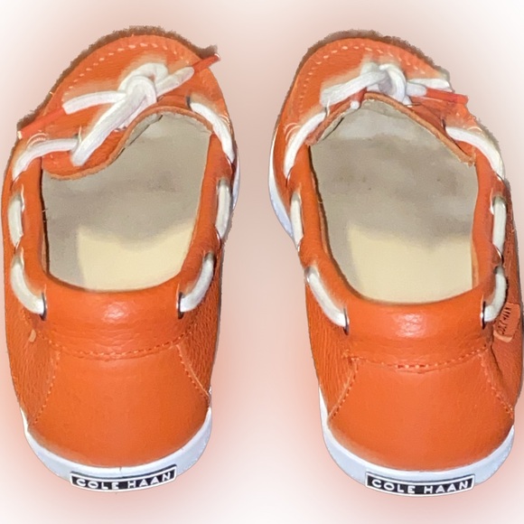 EUC Cole Haan Women's Vibrant Orange Loafers - Picture 5 of 8